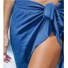 imageCUPSHE Womens Sarong Cover Ups Swimsuit Wrap Skirt Self Tie Beach Cover Up Ruffle Wraps One SizeRoyal Blue