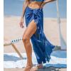imageCUPSHE Womens Sarong Cover Ups Swimsuit Wrap Skirt Self Tie Beach Cover Up Ruffle Wraps One SizeRoyal Blue
