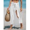 imageCUPSHE Womens Sarong Cover Ups Swimsuit Wrap Skirt Self Tie Beach Cover Up Ruffle Wraps One SizeWhite
