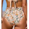 imageCUPSHE Womens Swimsuit Bikini Bottom High Waisted Bathing Suit Ruched Full CoverageApricotFloral