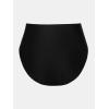 imageCUPSHE Womens Swimsuit Bikini Bottom High Waisted Bathing Suit Ruched Full CoverageBlack