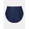 imageCUPSHE Womens Swimsuit Bikini Bottom High Waisted Bathing Suit Ruched Full CoverageNavy Blue