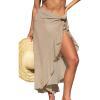 imageCUPSHE Womens Sarong Cover Ups Swimsuit Wrap Skirt Self Tie Beach Cover Up Ruffle Wraps One SizeBrown