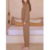 imageCUPSHE Womens 2 Piece Outfits Lounge Sets Long Sleeve Tops Drawstring Jogger Pants Spring Travel Pants SetsKhaki