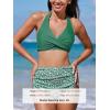 imageCUPSHE Womens Bikini Sets Two Piece Bathing Suit High Waisted V Neck Halter Front Twist Back Hook TexturedForest GreenDitsy
