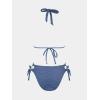 imageCUPSHE Womens Bikini Sets Two Piece Swimsuit Plunging Neck Halter Low Rise Cheeky Bottom Strappy Side Tie M Steel Blue