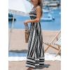imageCUPSHE Womens Maxi Dress Ditsy Floral Smocked Summer Sundress Sleeveless Ruffled Spaghetti Straps Long Beach Formal DressBlack Geometric