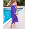 imageCUPSHE Womens Maxi Dress Ditsy Floral Smocked Summer Sundress Sleeveless Ruffled Spaghetti Straps Long Beach Formal DressBlue Paisley