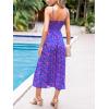 imageCUPSHE Womens Maxi Dress Ditsy Floral Smocked Summer Sundress Sleeveless Ruffled Spaghetti Straps Long Beach Formal DressBlue Paisley