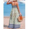 imageCUPSHE Womens Maxi Dress Ditsy Floral Smocked Summer Sundress Sleeveless Ruffled Spaghetti Straps Long Beach Formal DressBlue Printed