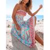 imageCUPSHE Womens Maxi Dress Ditsy Floral Smocked Summer Sundress Sleeveless Ruffled Spaghetti Straps Long Beach Formal DressMint Floral