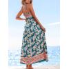 imageCUPSHE Womens Maxi Dress Ditsy Floral Smocked Summer Sundress Sleeveless Ruffled Spaghetti Straps Long Beach Formal DressNavy Floral