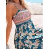 imageCUPSHE Womens Maxi Dress Ditsy Floral Smocked Summer Sundress Sleeveless Ruffled Spaghetti Straps Long Beach Formal DressNavy Floral