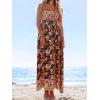 imageCUPSHE Womens Maxi Dress Ditsy Floral Smocked Summer Sundress Sleeveless Ruffled Spaghetti Straps Long Beach Formal DressTeal Floral