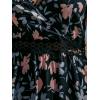 imageCUPSHE Womens Mini Dress V Neck Tropical Floral Beach Sleeveless Adjustable Straps Casual A Line Summer Vacation DressesBlack Floral