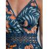 imageCUPSHE Womens Mini Dress V Neck Tropical Floral Beach Sleeveless Adjustable Straps Casual A Line Summer Vacation DressesNavy Floral