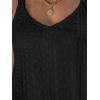 imageCUPSHE Women Bathing Suit Cover Up Spaghetti Straps Swim Beach Dresses Hollow Out Swimsuit Coverup 2025Black