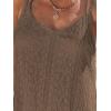 imageCUPSHE Women Bathing Suit Cover Up Spaghetti Straps Swim Beach Dresses Hollow Out Swimsuit Coverup 2025Brown