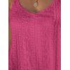 imageCUPSHE Women Bathing Suit Cover Up Spaghetti Straps Swim Beach Dresses Hollow Out Swimsuit Coverup 2025Rose Pink