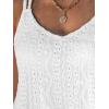 imageCUPSHE Women Bathing Suit Cover Up Spaghetti Straps Swim Beach Dresses Hollow Out Swimsuit Coverup 2025White