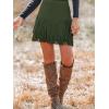 imageCUPSHE Women Skirts Terra Cotta High Waist Fringe Mini Skirt Short SkirtsDeep Olive