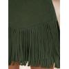 imageCUPSHE Women Skirts Terra Cotta High Waist Fringe Mini Skirt Short SkirtsDeep Olive
