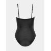 imageCUPSHE Womens One Piece Swimsuit Tummy Control Square Neck Bathing Suit Ruched Adjustable StrapsBlack