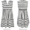 imageCUPSHE Womens Ruffle Beach Mini Dress Split V Neck A Line Sleeveless Geometric Stripe Tropical Leaf Pattern Summer DressesBlack Geometric