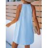 imageCUPSHE Womens Striped Summer Mini Dress A Line Button V Neck Sleeveless Casual DressesBlue