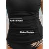 imageCUPSHE Womens Tankini Sets Two Piece Bathing Suits Tummy Control Square Neck Adjustable Straps Ruched RibbedBlackTropical