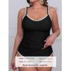 imageCUPSHE Womens Tankini Sets Two Piece Swimsuit Scoop Neck Mid Rise Adjustable Straps Shell Stitched XS4XLPblack