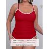 imageCUPSHE Womens Tankini Sets Two Piece Swimsuit Scoop Neck Mid Rise Adjustable Straps Shell Stitched XS4XLPred