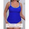 imageCUPSHE Womens Tankini Sets Two Piece Swimsuit Scoop Neck Mid Rise Adjustable Straps Shell Stitched XS4XLProyal Blue