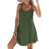 imageCUPSHE Women Bathing Suit Cover Up Spaghetti Straps Swim Beach Dresses Hollow Out Swimsuit Coverup 2025Green
