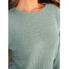 imageCUPSHE Ribbed Knit Long Sleeve and Short Pajama Sets 2 Piece Button Down Long Sleeve PJs for Women Soft LoungewearAgreen