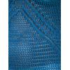 imageCUPSHE Women Crochet Swimsuit Cover Up Sleeveless Hollow Out Long Swimwear Coverup 2025 Split Mesh Beach DressBlue