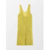 imageCUPSHE Women Crochet Swimsuit Cover Up Sleeveless Hollow Out Long Swimwear Coverup 2025 Split Mesh Beach DressYellow