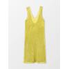 imageCUPSHE Women Crochet Swimsuit Cover Up Sleeveless Hollow Out Long Swimwear Coverup 2025 Split Mesh Beach DressYellow