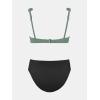imageCUPSHE Womens Maternity Bikini Sets Pregnancy Swimsuit Low Rise Scalloped Scoop Neck Adjustable Straps Back HookOlive GreenBlack