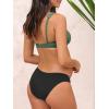 imageCUPSHE Womens Maternity Bikini Sets Pregnancy Swimsuit Low Rise Scalloped Scoop Neck Adjustable Straps Back HookOlive GreenBlack