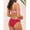 imageCUPSHE Womens Maternity Bikini Sets Pregnancy Swimsuit Low Rise Scalloped Scoop Neck Adjustable Straps Back HookPinkRed