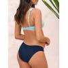 imageCUPSHE Womens Maternity Bikini Sets Pregnancy Swimsuit Low Rise Scalloped Scoop Neck Adjustable Straps Back HookSky BlueNavy