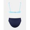 imageCUPSHE Womens Maternity Bikini Sets Pregnancy Swimsuit Low Rise Scalloped Scoop Neck Adjustable Straps Back HookSky BlueNavy