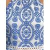 imageCUPSHE Womens Midi Dress Halter Paisley Sleeveless Cutout Waist Long Beach Boho Summer DressBlue Paisley