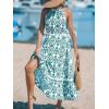 imageCUPSHE Womens Midi Dress Halter Paisley Sleeveless Cutout Waist Long Beach Boho Summer DressGreen Paisley