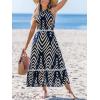 imageCUPSHE Womens Midi Dress Halter Paisley Sleeveless Cutout Waist Long Beach Boho Summer DressNavy Paisley