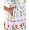 imageCUPSHE Womens Mini Dress Strapless Ruffled Sleeveless Floral Belted A Line Short Beach Summer Dresses 2025White