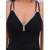 imageCUPSHE Womens Tankini Set Two Piece Bathing Suit Tummy Control Crisscross Back Tie Mid Rise Shell StitchedBlackLeopard