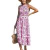 imageCUPSHE Womens Midi Dress Halter Paisley Sleeveless Cutout Waist Long Beach Boho Summer DressPink Paisley
