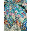 imageCUPSHE Women Casual Boho Sundress Summer Floral Print Tie Front Dress 34 Sleeves Paisley Beach Mini DressesDark Blue